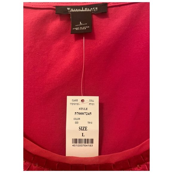 White House | Black Market Hot Pink top Size Large - Picture 3 of 3